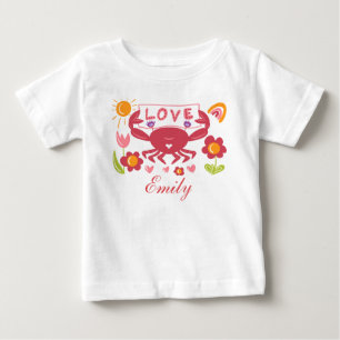 T-shirt personnalisé pour bébé ou enfant avec crab
