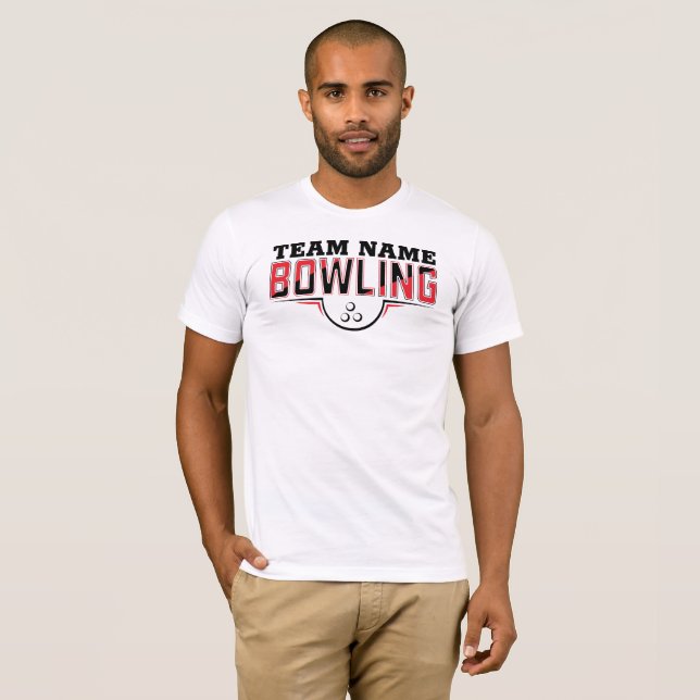 T-Shirt personnalisé pour équipe de bowling (Devant entier)
