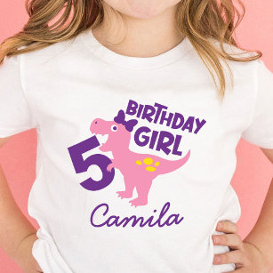 T-shirt personnalisé pour fille 5e anniversaire Di