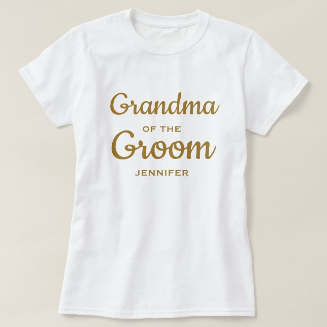 T-shirt personnalisé pour la grand-mère du marié (Design devant)