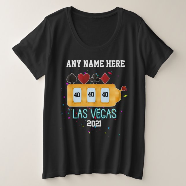T-shirt personnalisé pour l'anniversaire de Las Ve (Design devant)