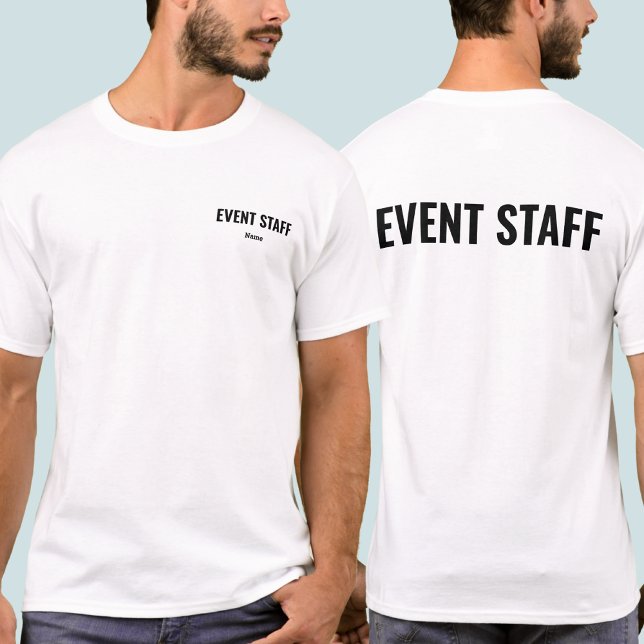 T-shirt personnalisé pour le personnel d'événement (Créateur téléchargé)