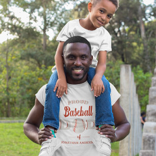 T-Shirt personnalisé pour papa fier de baseball