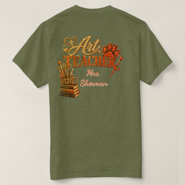 T-Shirt personnalisé pour professeur d'art (Design dos)