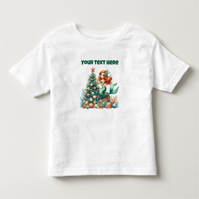 T-Shirt personnalisé pour tout-petits en sirène de (Devant)