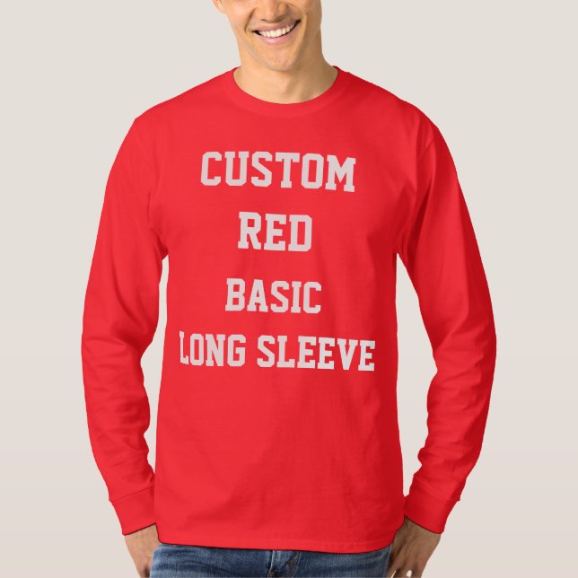 T-SHIRT PERSONNALISÉ ROUGE POUR HOMMES (Devant)