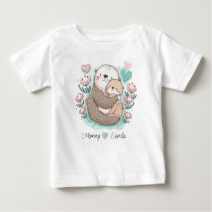 T-shirt personnalisé Sea Otter Love Baby