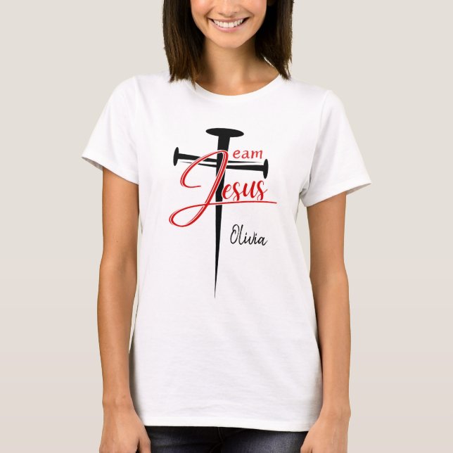 T-shirt personnalisé "Team Jesus" (Devant)