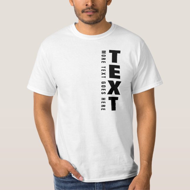 T-shirt Personnalisé Tendance Grosse Police Texte Modèle M (Devant)