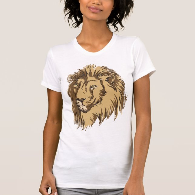 T-shirt personnalisé tête de lion (Devant)