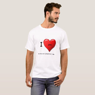 T-shirt personnalisé Valentine Love You