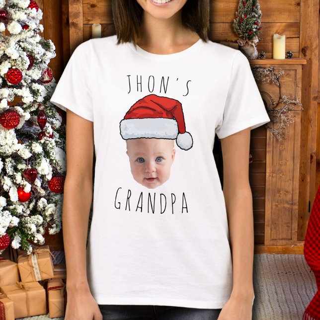 T-shirt Personnalisé Visage bébé Père Noël Chapeau Photo d (Créateur téléchargé)