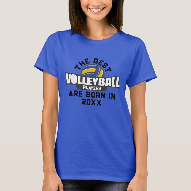 T-shirt Personnalisé Volleyball Naissance Numéro de l'anné (Devant)