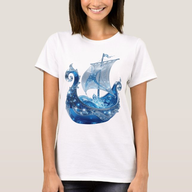 T-shirt personnalisé WITTY SILVER ICE CRYSTAL SHIP (Devant)