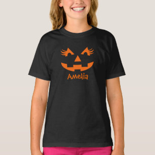 T-shirt Personnalisée Girl Jack-o'-lantern Halloween