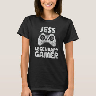 T-shirt Personnalisée légendaire Gamer Shirt Jess Nom Vidé