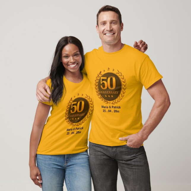 T-shirt Personnaliser 50e Anniversaire d'or Cadeau Hommes  (Unisexe)