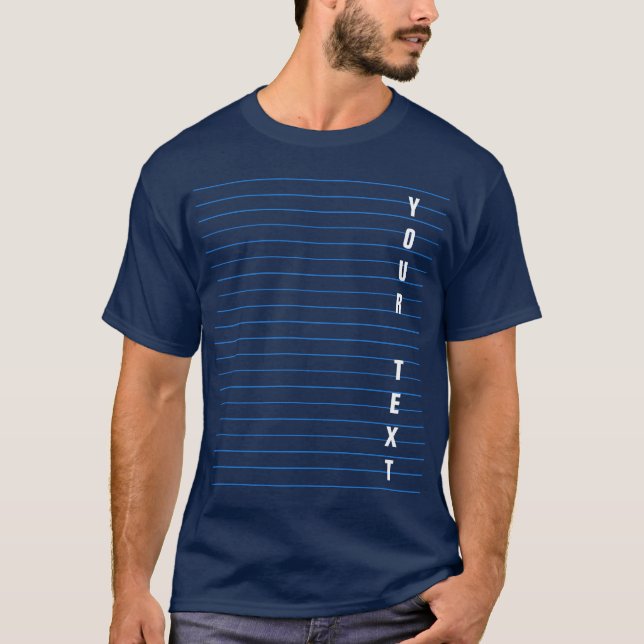 T-shirt Personnaliser Ajouter Votre Texte Ici Modèle Mens  (Devant)