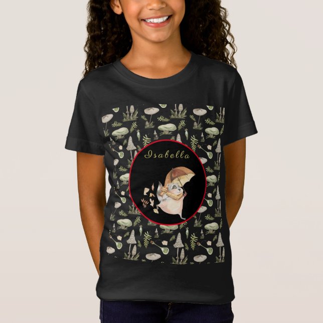 T-Shirt Personnaliser Automne Raccoon Texte et couleur (Devant)