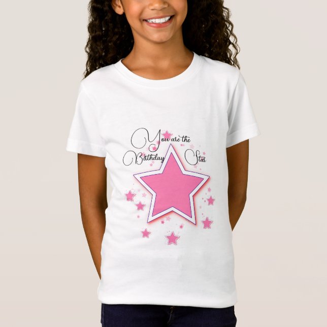 T-Shirt Personnaliser Avec Un Nom Filles STAR (Devant)