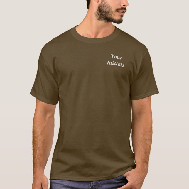 T-shirt Personnaliser Avec Vos Initiales Mocha Brown (Devant)