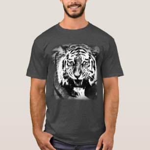 T-shirt Personnaliser Charbon Heather Tigre Moderne Élégan