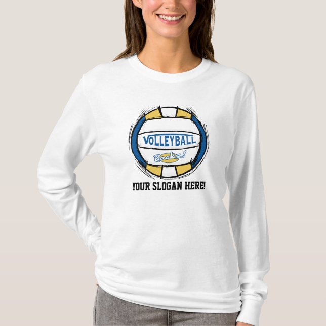 T-shirt Personnaliser de cette conception de volley-ball (Devant)