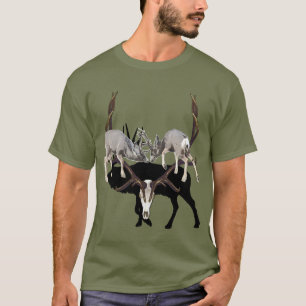 T-shirt Personnaliser de combat de cerfs communs de mule