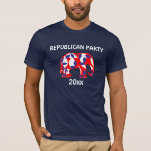 T-shirt PERSONNALISER de mascotte d'éléphant de Parti