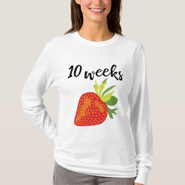 T-shirt Personnaliser des fraises Semaines d'accouchement  (Devant)
