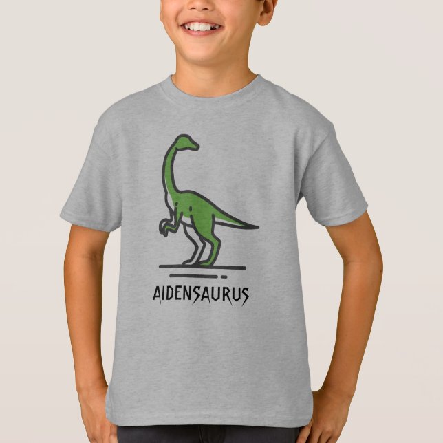 T-shirt Personnaliser Dinosaur Nom Personnaliser (Devant)