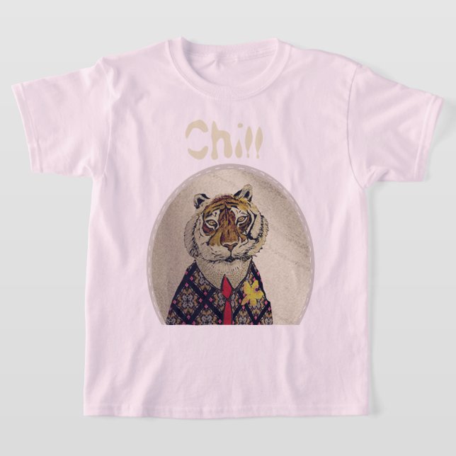 T-shirt Personnaliser Fun Chill Tiger (Poser)