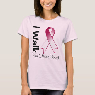 T-shirt Personnaliser Je marche pour le cancer de la tête