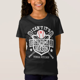 T-Shirt Personnaliser Je ne peux pas son baseball Saison N