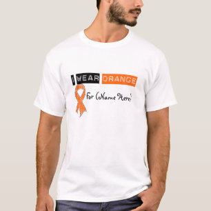 T-shirt Personnaliser Je Porte La Leukémie Du Ruban D'Oran