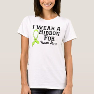 T-shirt Personnaliser je porte un ruban vert citron