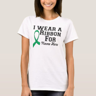T-shirt Personnaliser je porte un ruban vert émeraude