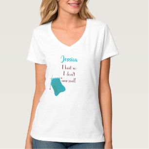T-shirt Personnaliser "Je tricote pour ne pas démêler" Mod