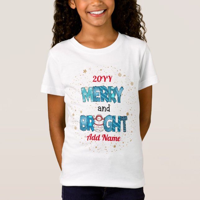T-Shirt Personnaliser Joyeuse Et Lumineuse (Devant)