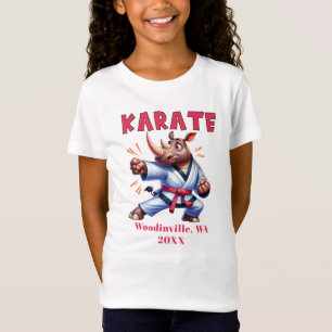 T-Shirt Personnaliser Karate Praticien Lieu Date Nom