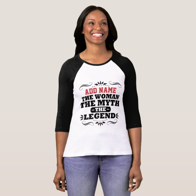 T-SHIRT PERSONNALISER LA FEMME LE MYTHE LA LÉGENDE (Devant entier)