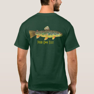 T-shirt Personnaliser la pêche à la truite Brown à la l