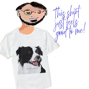 T-shirt Personnaliser la photo et le texte Bordure Collie