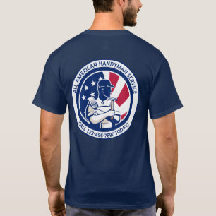T-shirt Personnaliser la publicité de bricoleur patriotiqu