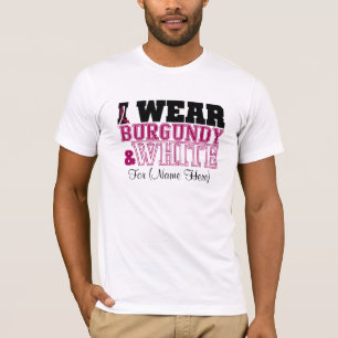 T-shirt Personnaliser le cancer de la tête blanche et de 