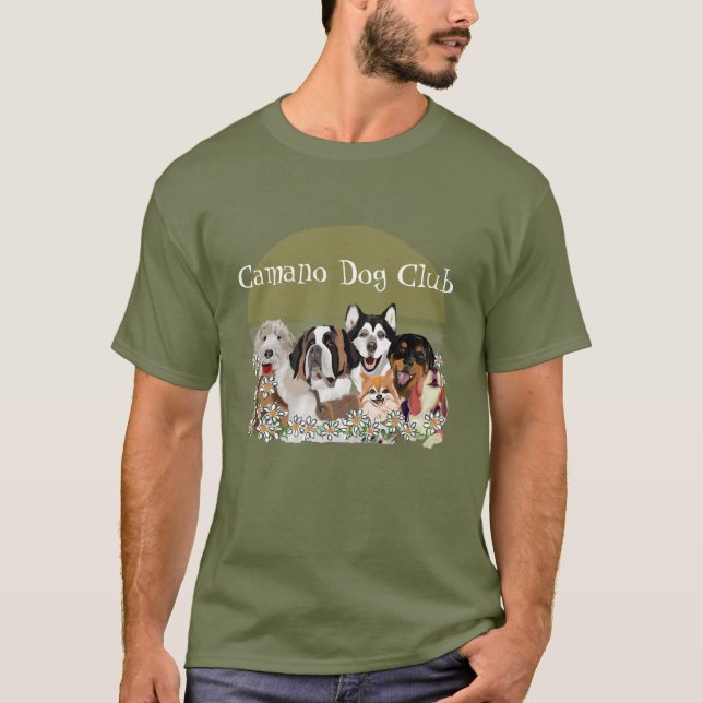 T-shirt Personnaliser le club de pack de chiens de texte (Devant)
