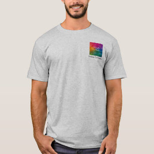 T-shirt Personnaliser le logo Nom de l'employé Modèle gris