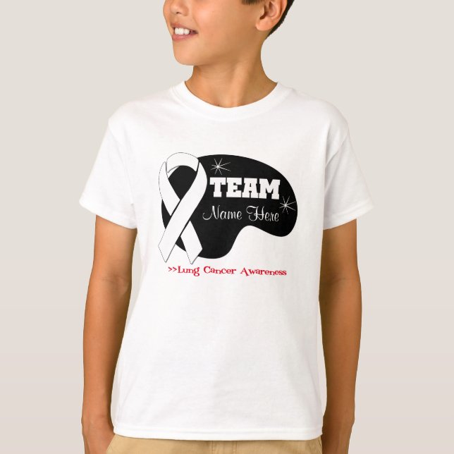 T-shirt Personnaliser le nom de l'équipe - Cancer du poumo (Devant)