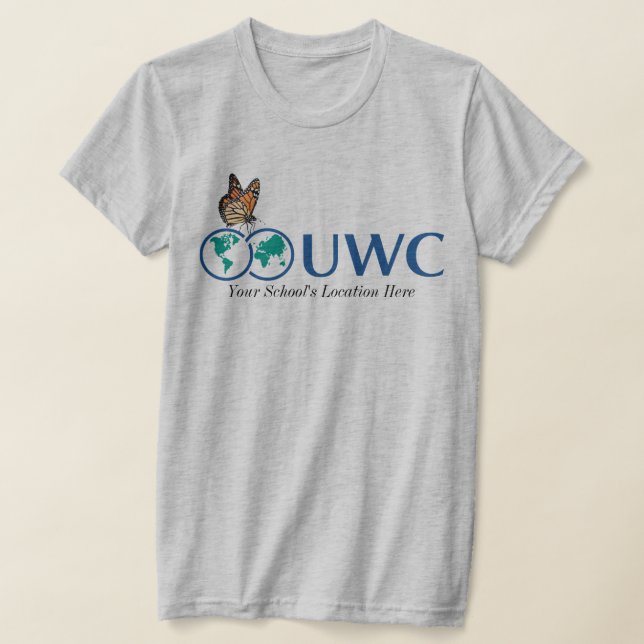 T-shirt Personnaliser le papillon UWC avant et arrière (Poser)
