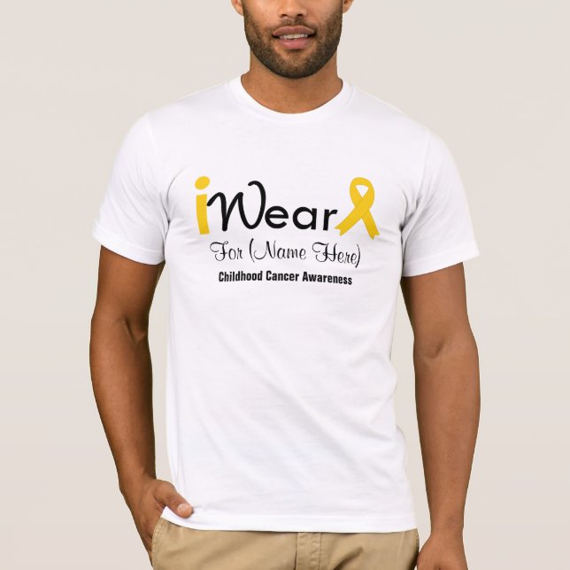 T-shirt Personnaliser le ruban d'or Cancer de l'enfance (Devant)